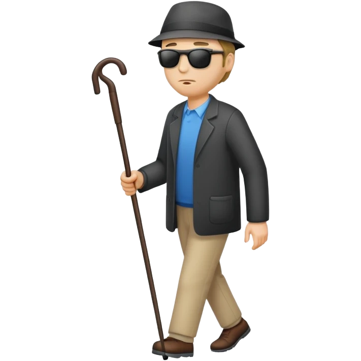 Blind man walking  emoji