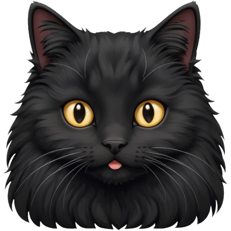 Black fluffy cat goes on holiday to romania emoji