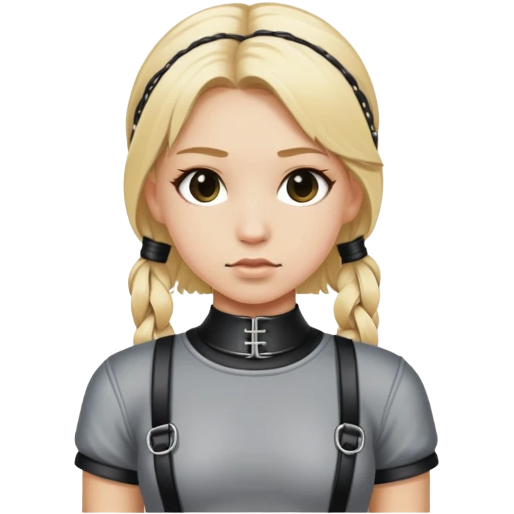 a horny blonde teen in bdsm leisure emoji
