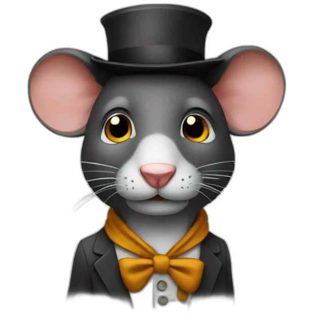 Raton laveur avec une cravatte emoji