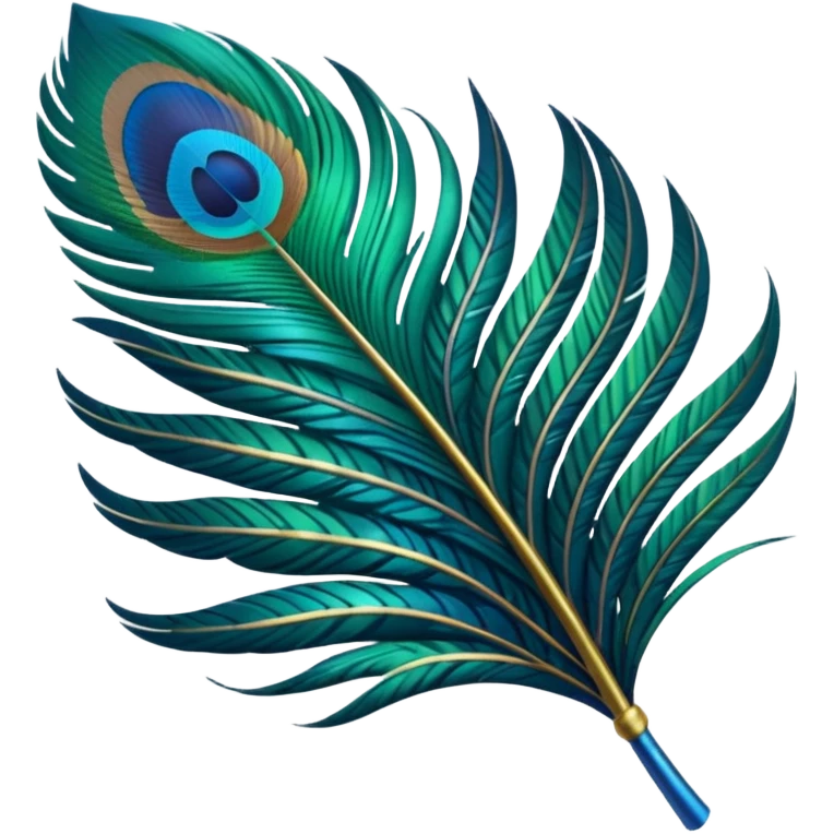 Peacock feather and money emoji