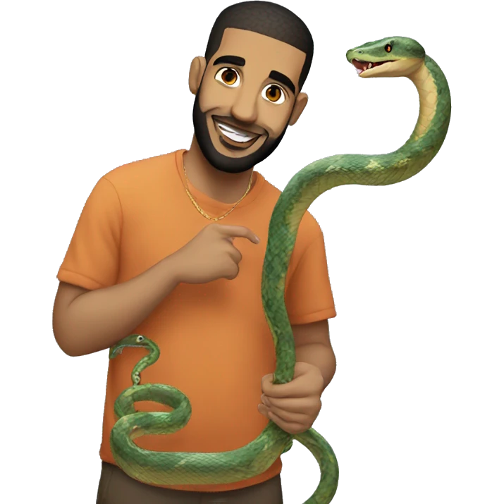 Drake with a big snake  emoji