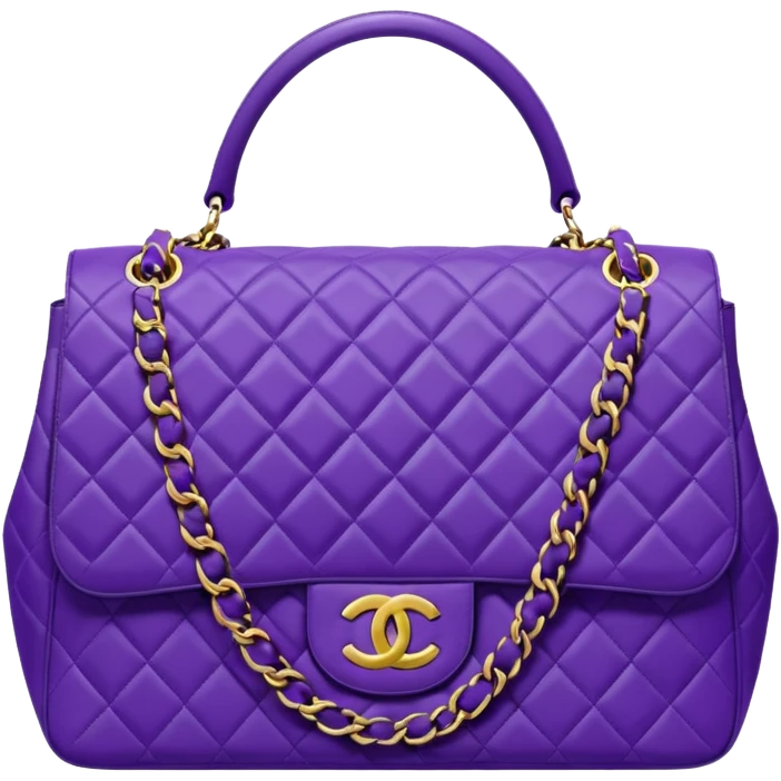 chanel violet beach bag  emoji