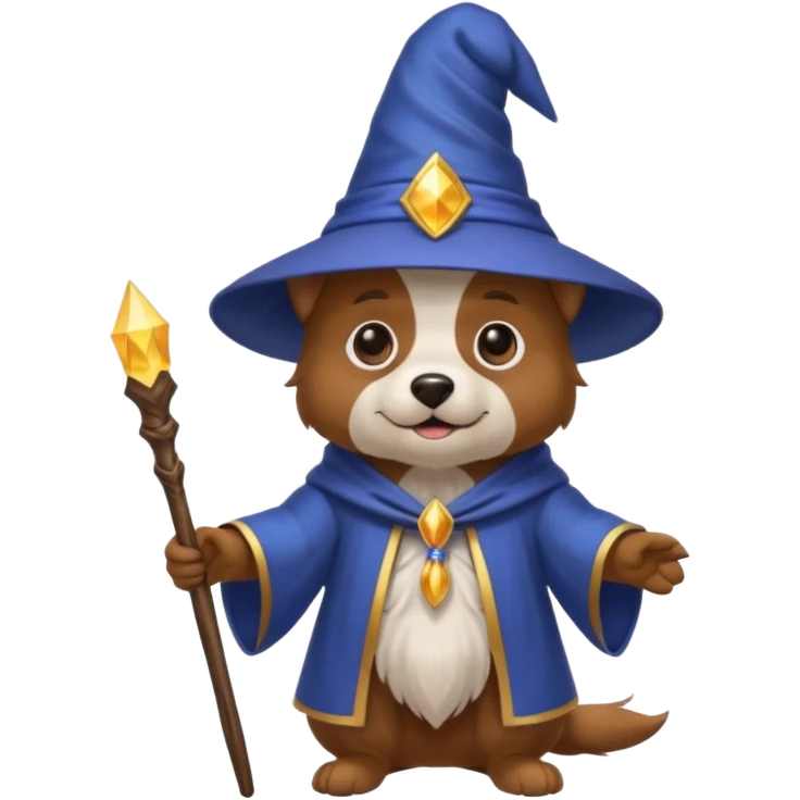 Dog wizard emoji