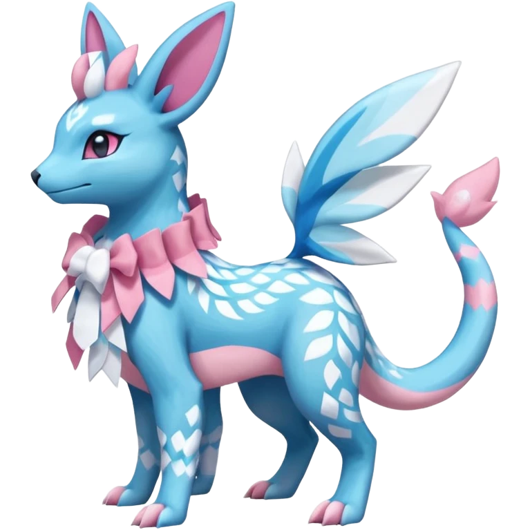 Salandit-Glaceon-Sylveon-Fakémon-hybrid-creature (full body)  emoji