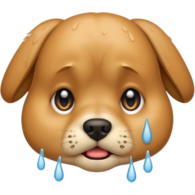 crying dog emoji