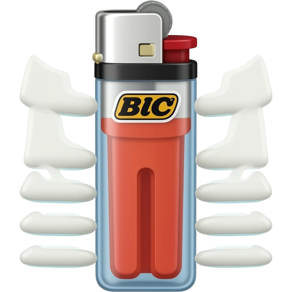 A single Bic lighter emoji