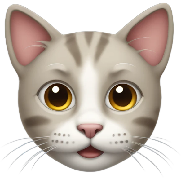 Create a cute cartoon cat emoji facing right.  emoji