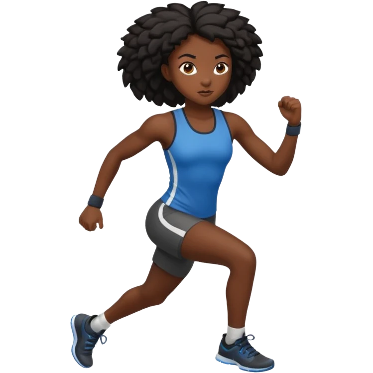 black girl doing a backflip emoji