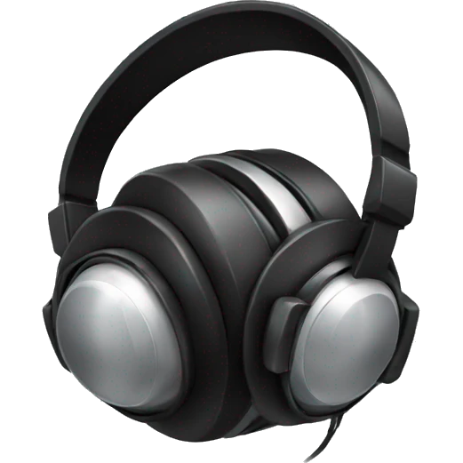 Headphones with black bow emoji