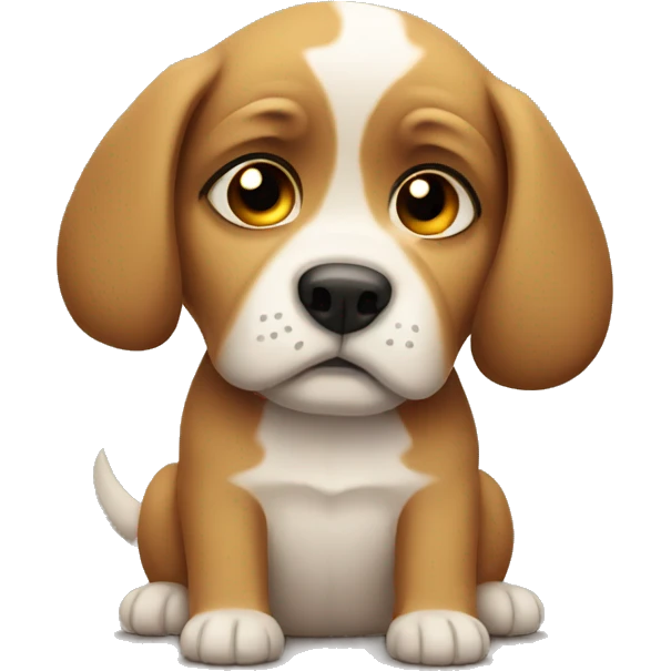 A sad puppy emoji