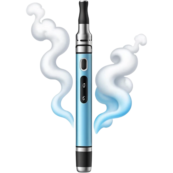 modern vape pen with vapor cloud emoji