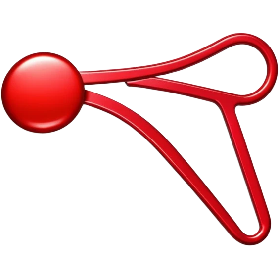 a bright red hairpin hair clip emoji