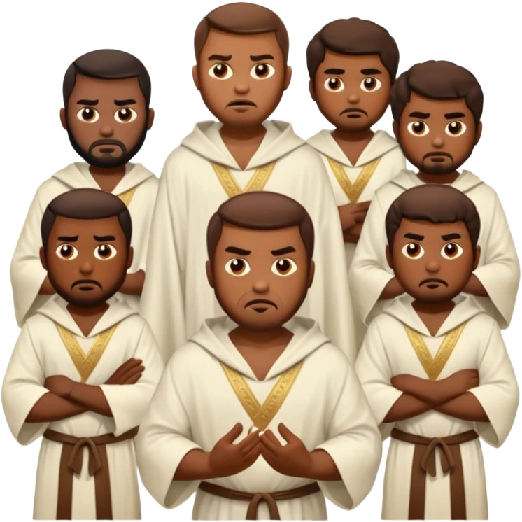 10 brothers in bible story with jealous angry faces emoji