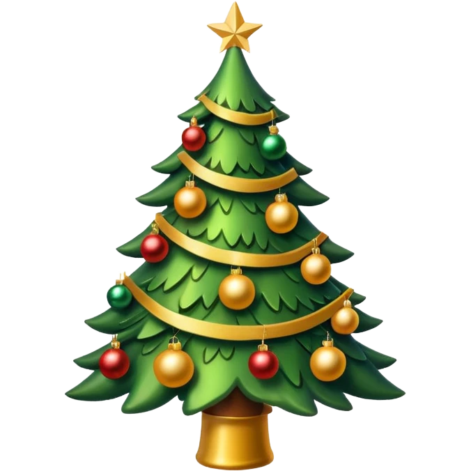 christmas tree with yellow warm glow liht emoji