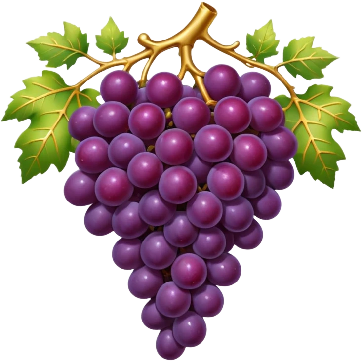 crowned grape cluster with gold accents, deep rich colors, luxury Grand Cru wine symbol, emoji style emoji