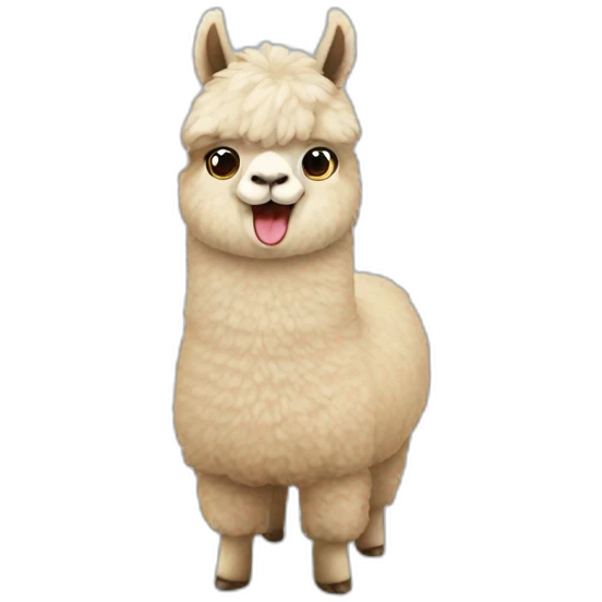 alpaca saying hi  emoji