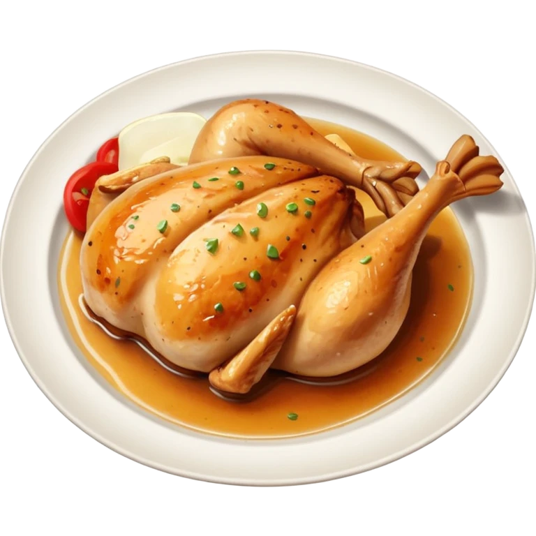 chicken breast on dish emoji