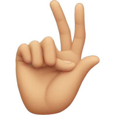 heart hand combined with the e in sign language emoji