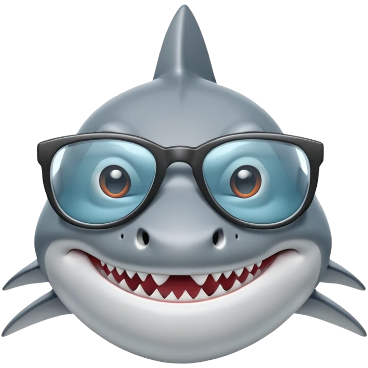 Shark with glasses emoji