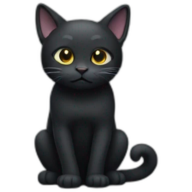 Dark cat emoji