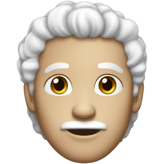 a man with curly black hair white skin  emoji