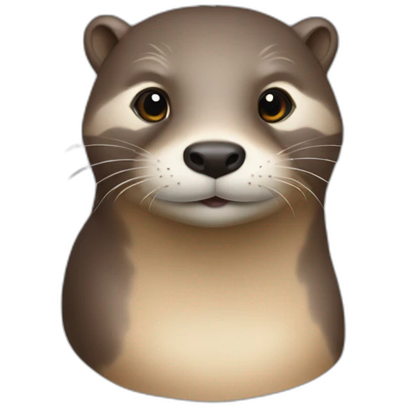 Loutre sur une vache emoji