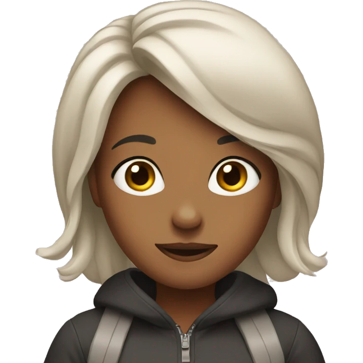 Girl with airpoods emoji