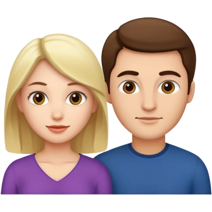 Naked woman and men whit emoji