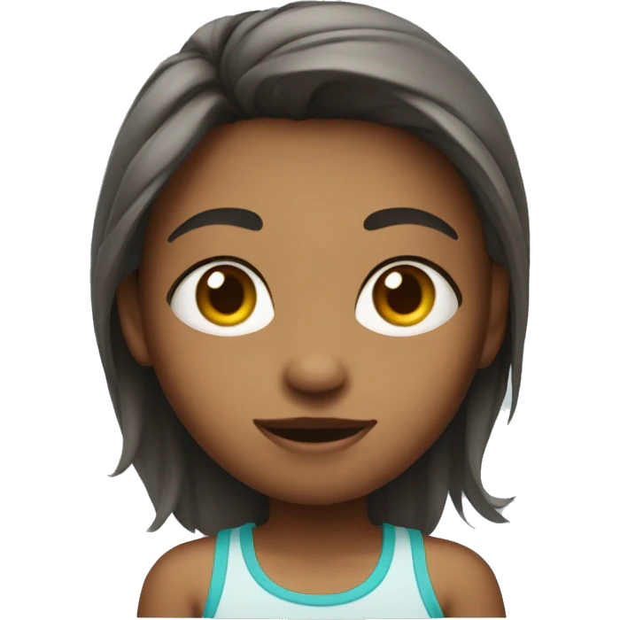 Thin girl in shirt and shorts  emoji