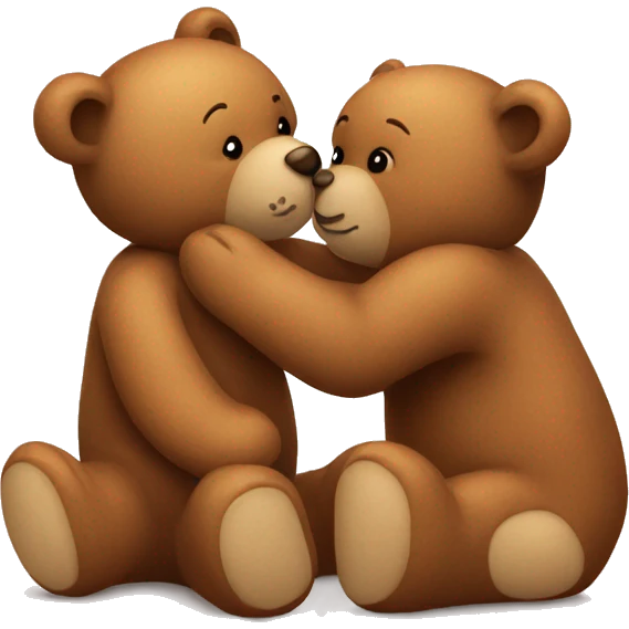 teddy bear kissing another teddy bear emoji