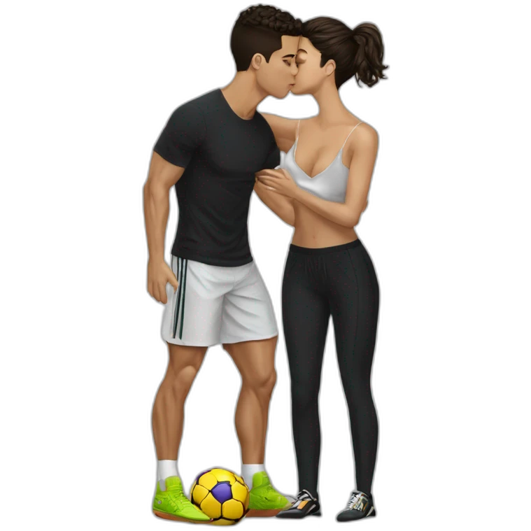 Cristiano Ronaldo kiss feet georgina emoji