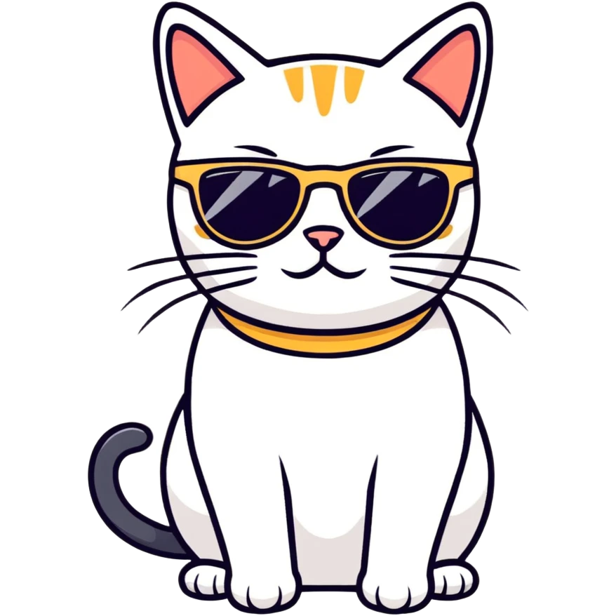 Cat with sunglasses emoji
