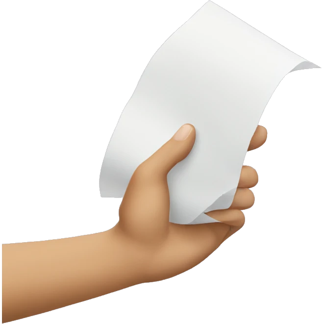 hand grab paper emoji
