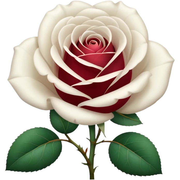 white rose, without green leaves, just flower emoji