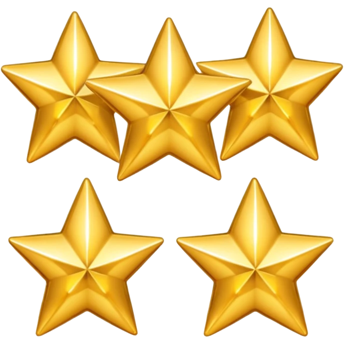 four gold stars emoji