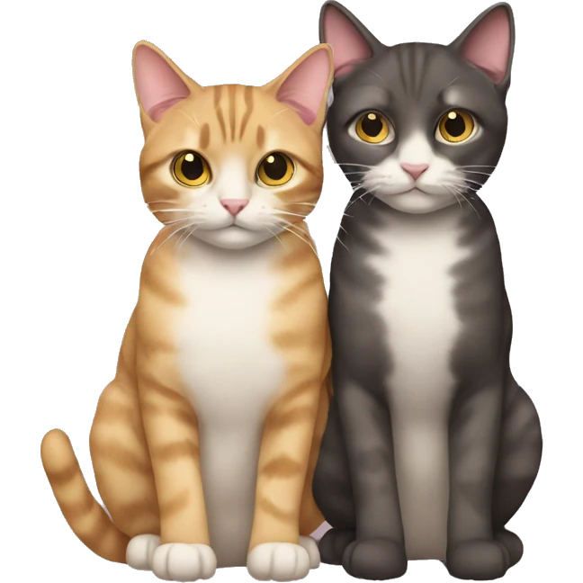 2 cat bestfriends emoji