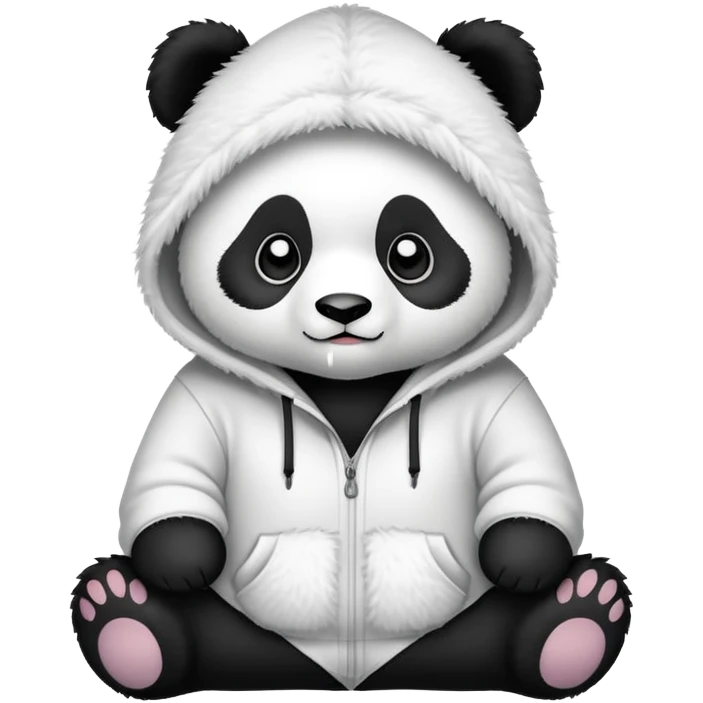 Panda wearing a hoodie emoji