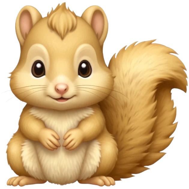 a light yellow baby squirrel  emoji