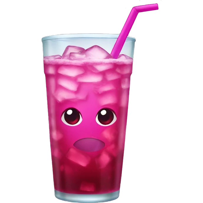 Magenta iced drink emoji