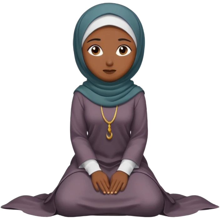 Islamic Woman Kneeling prostrated  emoji