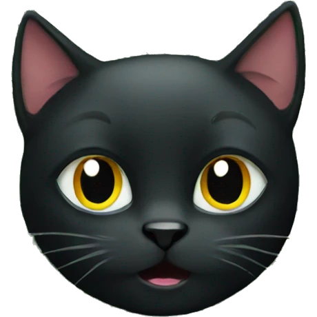 black cat in a Christmas tree emoji