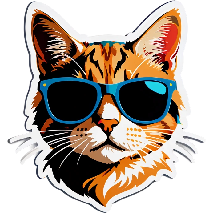 Cat with sunglasses emoji