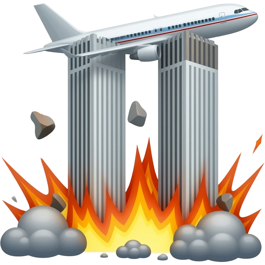 Add plane hitting the towers do IT better emoji