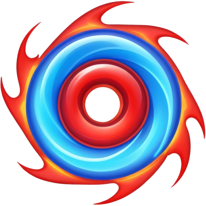 glitter red and blue plasma emoji