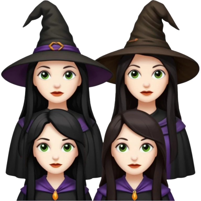 CUATRO  BRUJAS  CON ESCOBA emoji