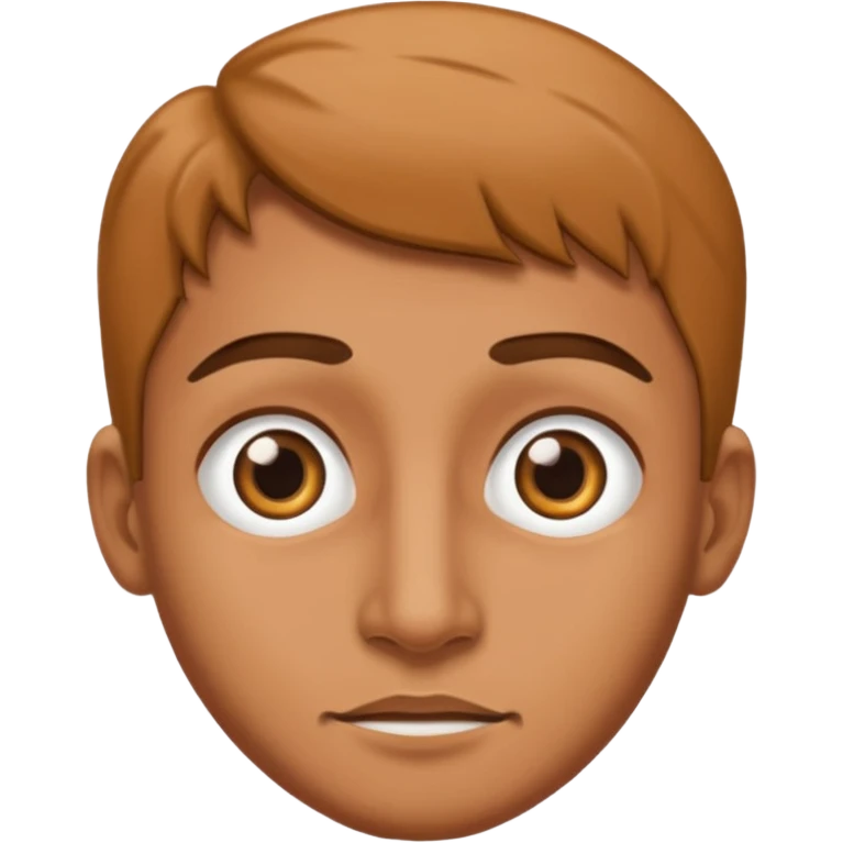 just make his eyes high and not holding that emoji