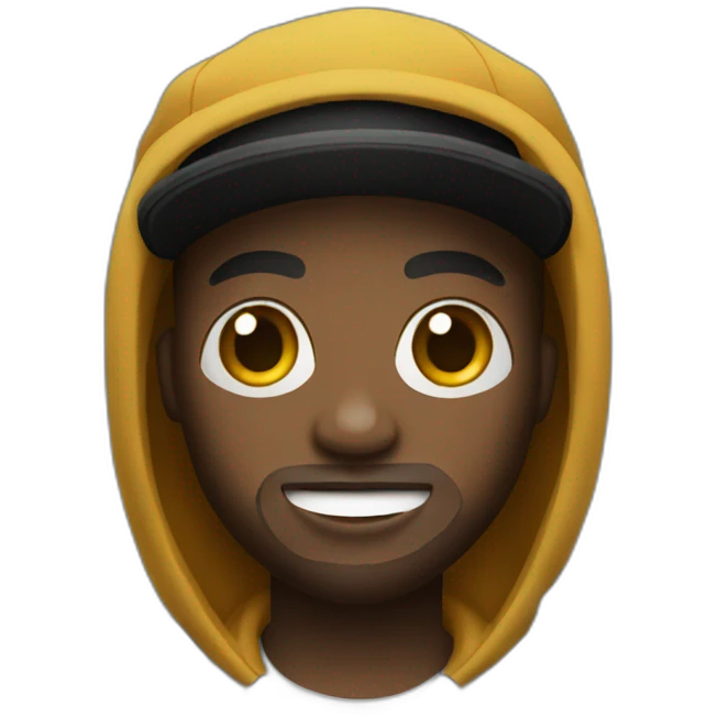 rapper with microphone emoji