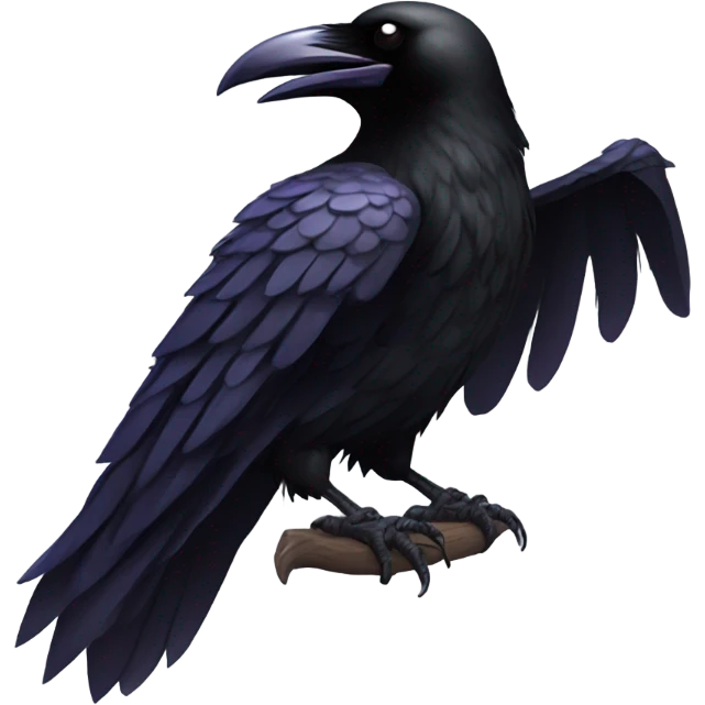 Raven with bat’s wings emoji
