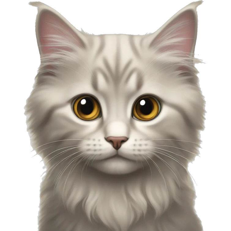 British long haired kitten with hazel eyes  emoji